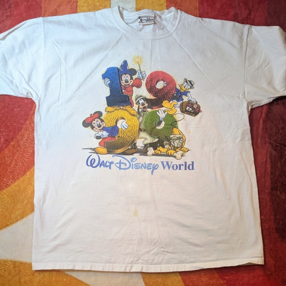 Vintage 1999 Walt Disney World Commemorative Tshirt, White Unisex Large, Mickey - Picture 2 of 7